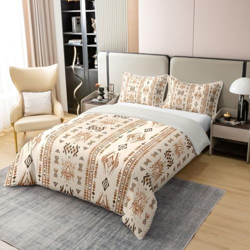 Erosebridal Vintage Boho Aztec Queen 100% Cotton Duvet Cover, Western