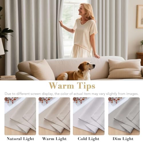 H.VERSAILTEX Room Darkening Curtains 84 Inches Long for Living Room