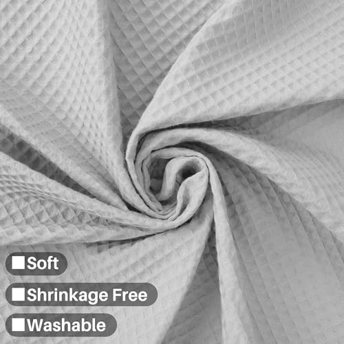 Barossa Design Waffle Weave Shower Curtain, Lake Wanaka Gray, 72x72
