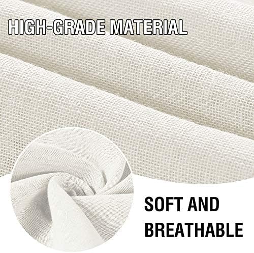 H.VERSAILTEX Natural Linen Blended Curtains 63 Inches Length 2 Panels