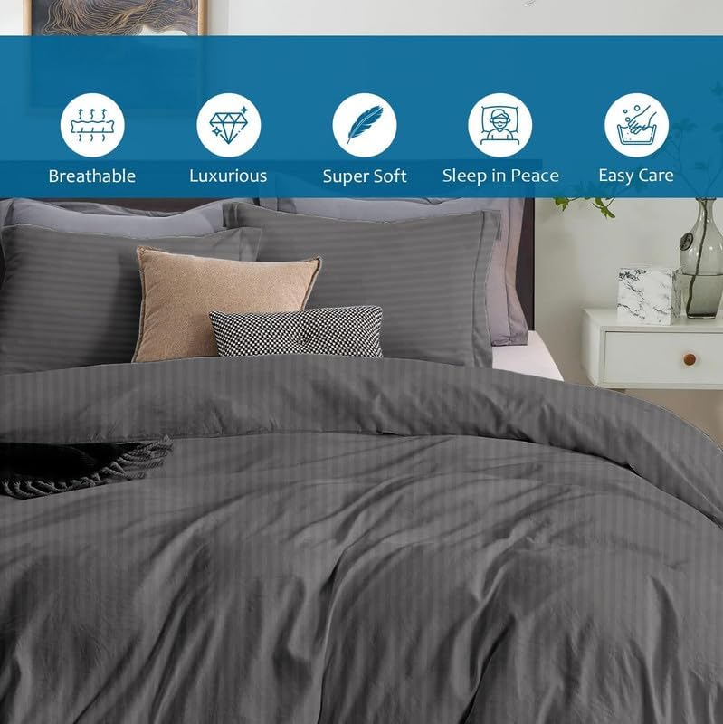 King/Cal-King (90x110) Duvet Cover for All Seasons 600-TC Giza Cotton