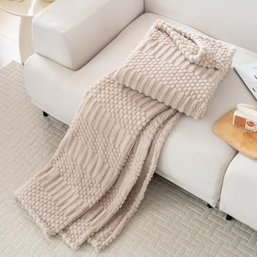 90x104 Inch Brown King Size Blanket - Soft & Fluffy Fleece, Neutral