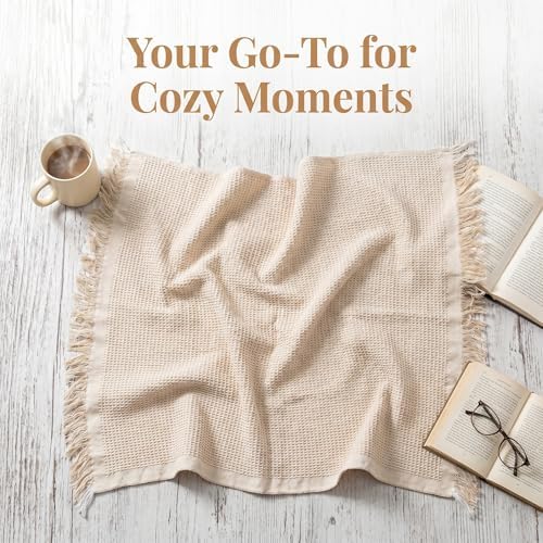 Multi-Purpose Cotton Yarn Blanket 50"x70" Lightweight Soft Breathable