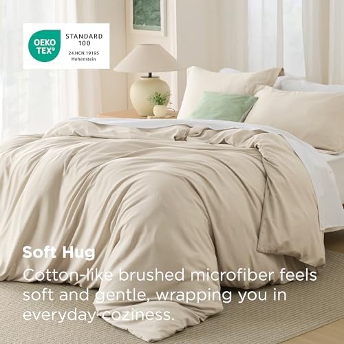 Bedsure Duvet Cover Full Size, Soft Double Brushed Bedding Set, 3Pcs