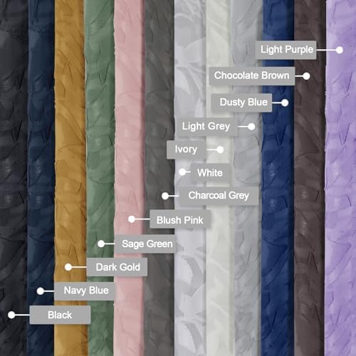 Lecloud Leia Clip Textured Charcoal Grey Sheer Curtains 63 Inch Length