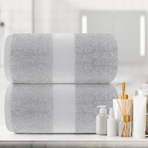 White Classic Luxury Bath Sheets Towels for Adults Extra Large