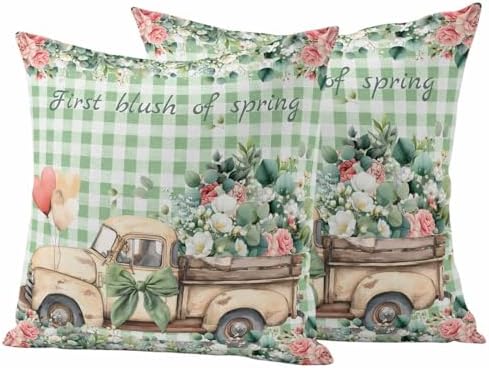 Eucalyptus Trucks Outdoor Pillow Covers Waterproof, All Weather