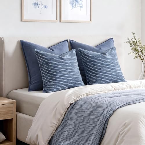 NUYECY Soft Chenille Decorative Throw Pillow Covers 18x18 Set of