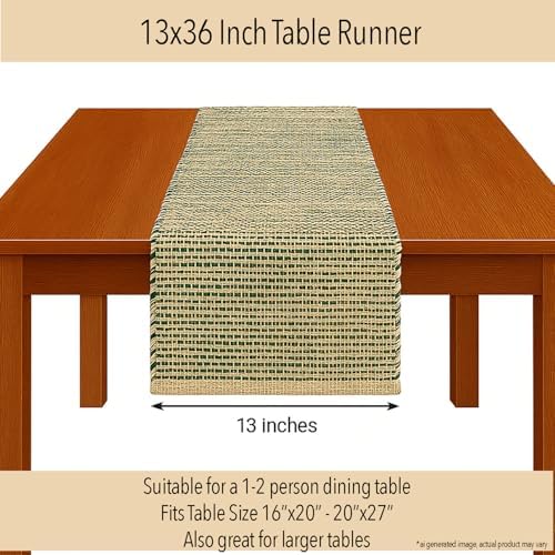 Chardin Natural Jute Table Runner, 13x36 Inch