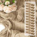 12Pack Beige Cheesecloth Table Runners 10FT Gauze Table Runner
