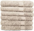 Hencely Premium 6-Pack Washcloths 12x12 Inches Soft Turkish Cotton