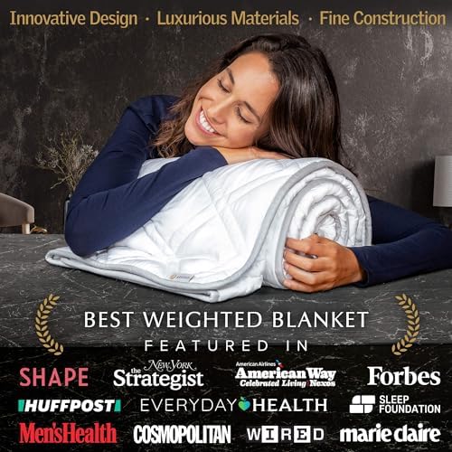 Aricove Cooling Weighted Blanket, 10 lbs, Twin Size for Adults, Luxury