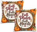 Plaid Greenery Pillow Covers 22x22 Inch Set of 2 Linen for Fall