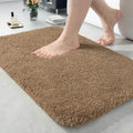 LOCHAS Bathroom Rugs 24x17 Inch, Microfiber Bath Rug Non Slip, Light