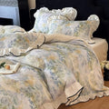 VM VOUGEMARKET Muslin Cotton Duvet Cover Set King Shabby Watercolor