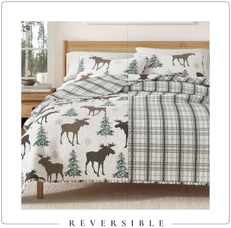 Great Bay Home Lodge Quilt Set - 2-Piece Twin/Twin XL Size Rustic