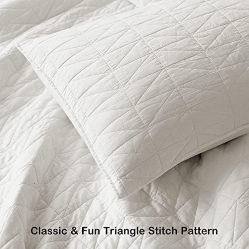 HORIMOTE HOME Quilt Set King Size, Stone-Washed Chic Rustic Cream