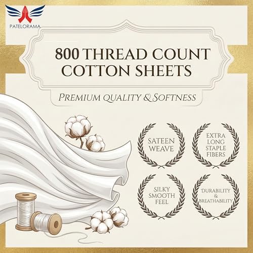6-Piece Full- 54" x 75" Size 800 Thread Count 100% Egyptian Long