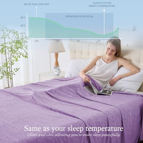 Cooling Blanket Queen Size, 90"x90" Cooling Blankets for Hot Sleepers