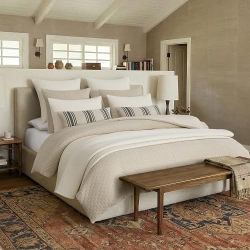 Levtex Home - Grace Cream Quilt Set - King Quilt (106x92in) and Two