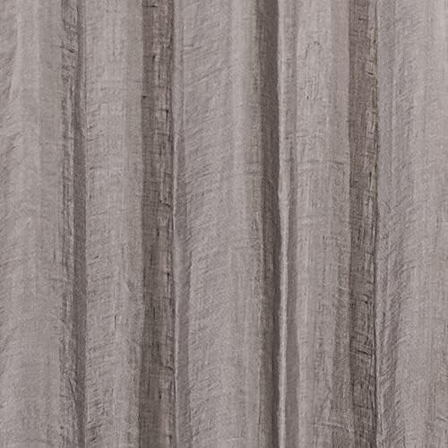 100% Flax Linen, 2 Panel Set, 52”W X 96”L, Grey, Open Weave