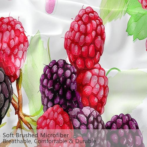 Queen Duvet Cover Set Color, Fruity and Floral Elegance Bedding