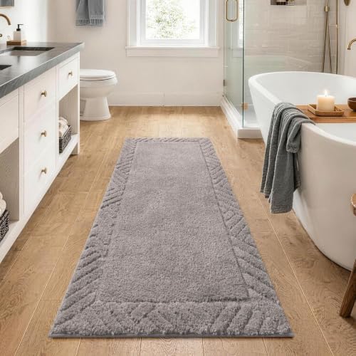60x24 Long Bathroom Rugs Bath Mat, Non Slip Washable Absorbent Rug