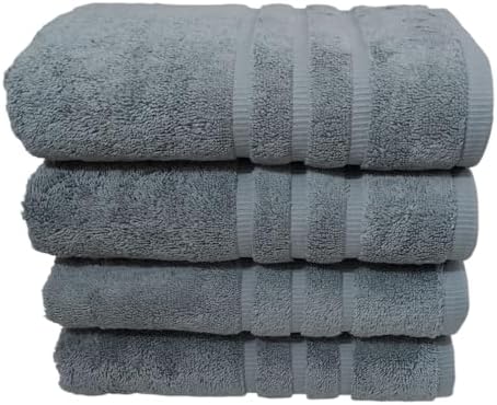 100% Turkish Cotton Extra Large (20 x 40 inch)Hand Towel Set of 4,for