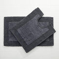 BrylaneHome BH Studio 2 Piece Bath Rug Set - Charcoal