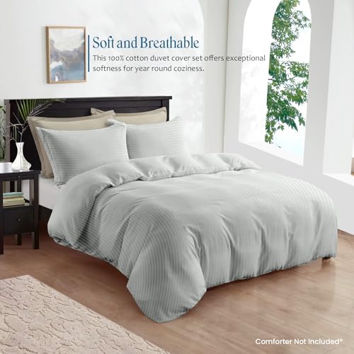 3-Sided Zipper Closure Duvet Cover – Easy On & Off Bedding, 500-TC