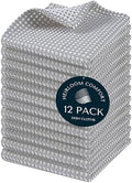 12 Pack Dual Reversible Waffle Weave Dish Cloth, 12x12 Inch, 100%