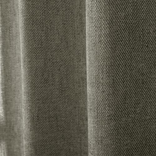 ChadMade Chenille Curtain 96 Inches Long, Room Darkening Curtain Drape
