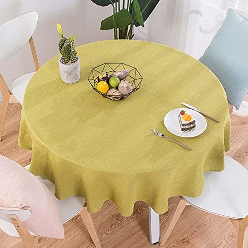 Tablecloth Linen Look Round Tablecloth 250cm, Table Cloths for Tables