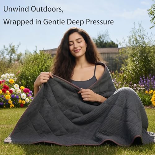 ZonLi 15lbs Weighted Blanket for Adults Sleeping, Double-Sided All