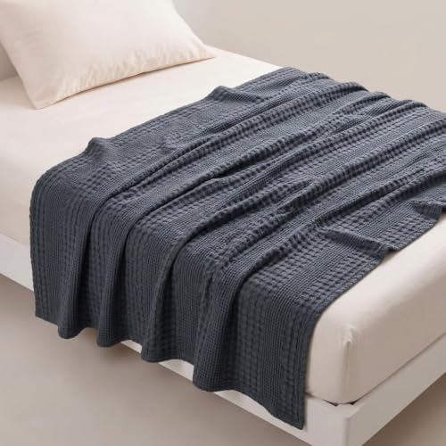 Ultra Soft Waffle Blanket for Bed, Queen Size 90"x 90"