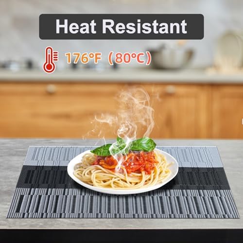 LIFEWEAR Placemat Set, Woven Table Placemats - 6 Pack