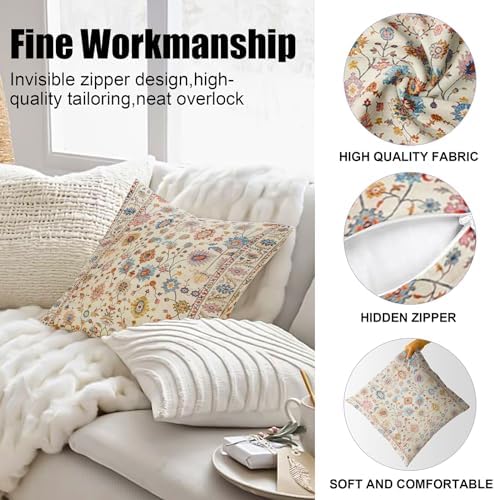 Boho Throw Pillow Covers 22x22 inch Set of 2,Soft Pillowcases Bohemia