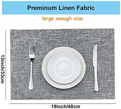 Weabetfu Cloth Placemats Set of 8 Heat Resistant Dining Table Place