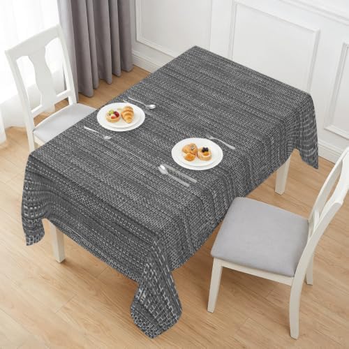Modern Minimalist Light Gray Rectangle Tablecloth 60x120 Inches