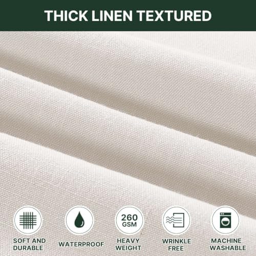 H.VERSAILTEX Linen Textured Table Cloths 54 x 70 Inch Premium Solid