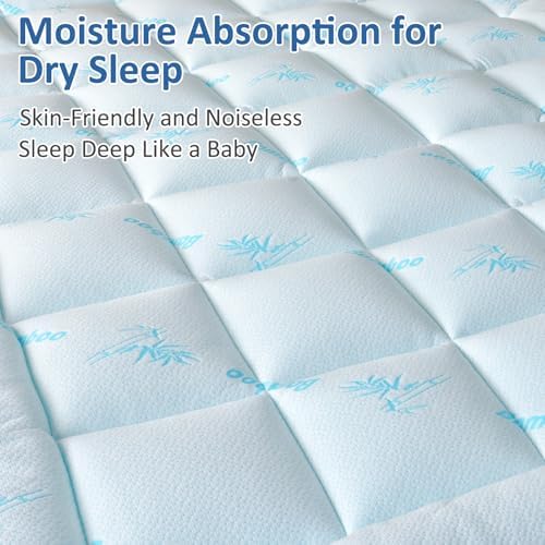 Favorland Mattress Topper Queen Size - Cooling Extra Thick Breathable