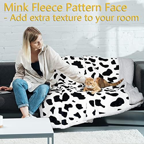 Tirrinia Sherpa Throw Plush Blanket Grey Throw Size 50inch x 60inch