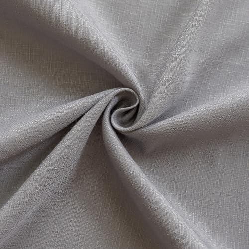 Light Grey Linen Curtains Black Grommets Sheers Curtains 63 Inches