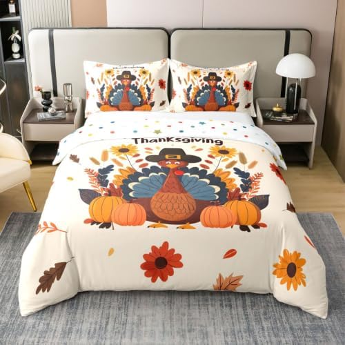Manfei Cartoon Autumn Kids Bedding Set King Size 100% Cotton,Pumpkin