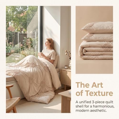 2026 Upgraded Elegant Pinch Pleat Duvet Cover Set, Soft Touch Pinch