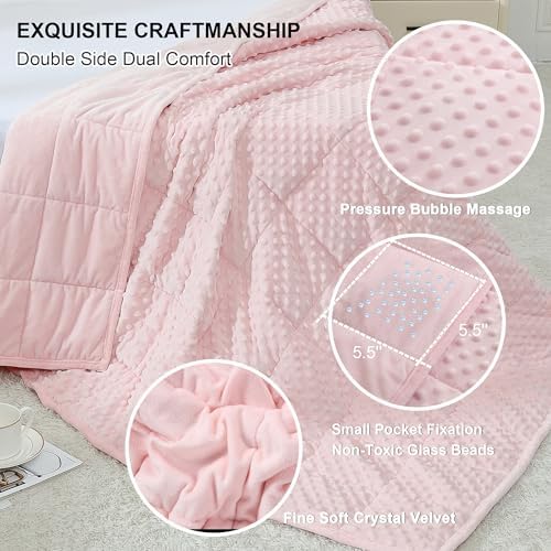 Alomidds Weighted Blanket, Luxury Velvet Heavy Blankets for Adults and