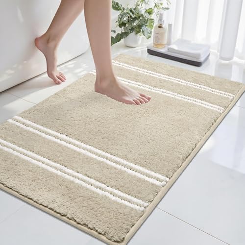 Bathroom Rugs Non Slip Washable 24x17, Ultra Soft Super Absorbent Bath