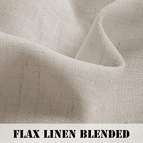 H.VERSAILTEX Living Room Linen Curtains Home Decorative Tab Top