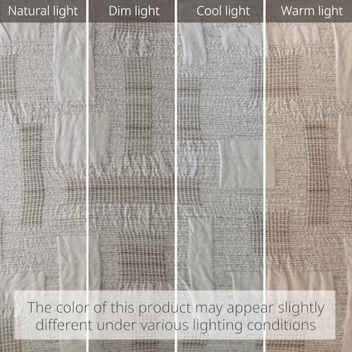 INK+IVY Queen Duvet Cover Set, Jacquard Weave Cotton Duvet Covers, All