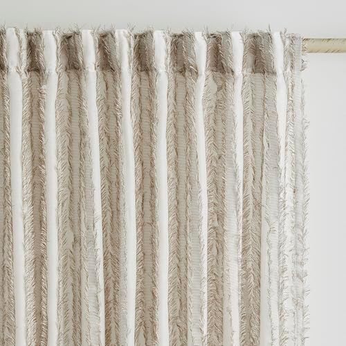 PRIMROSE Light Filtering Sheer Curtains for Living Room 96 Inches